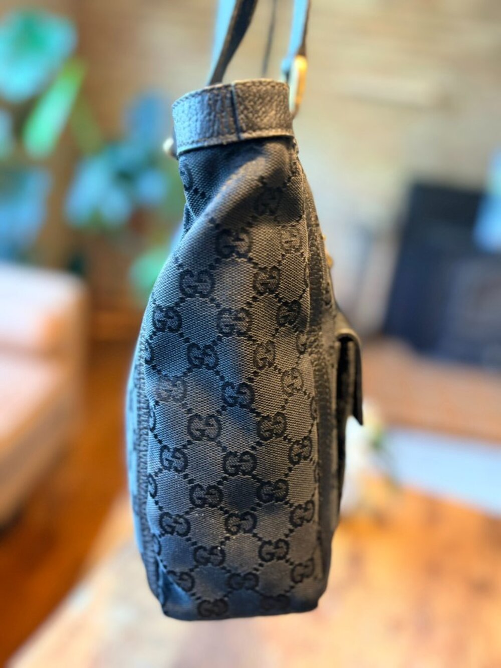 Authentic Gucci Black Monogram Abby Tote - Picture 2 of 9